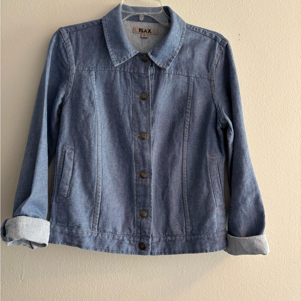 Womens Flax Shirt Jacket Size P